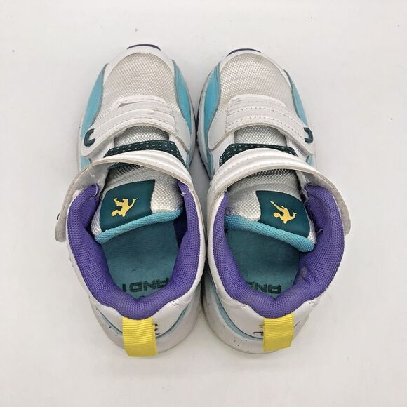 AND1 White Glow In The Dark Sneakers Youth 13 Hook & Loop Basketball Shoes - Picture 7 of 13